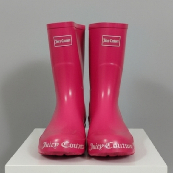 Juicy Couture Shoes - Y2K Juicy Couture Rain Boots 9 Hot Pink Barbie Barbiecore Solid Rubber